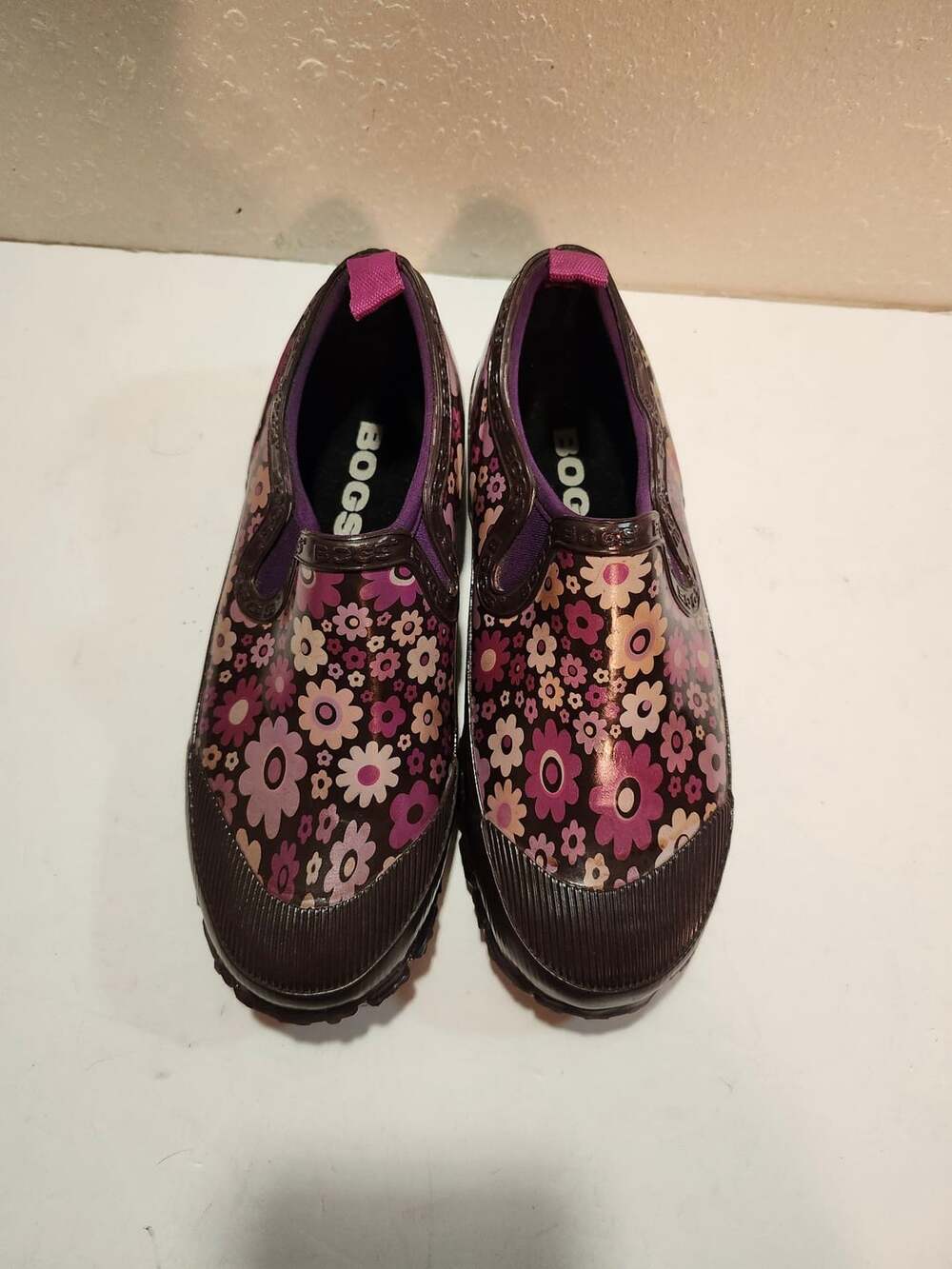 Bogs Rue Size 5 Kids Purple Floral Waterproof Shoes